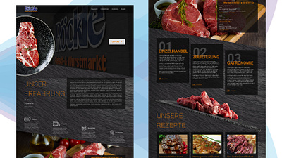 Butcher shop Website UI design illustration photoshop ui ux website