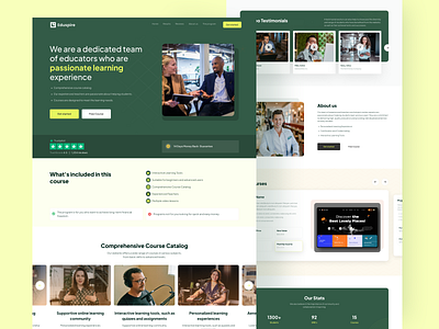 Online Learning Website - Eduspire branding course lesson design ed tech education website online course seo learning tech learning ui web design website uiux