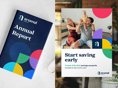 Arsenal Credit Union Creative annual report banking branding content credit union fintech shapes