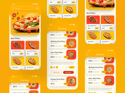 Hot Pizzas, Fast Delivery Mobile App 3d animation background branding celebrations convenient solutions design food delivery gourmet pizza graphic design hot fresh pizzas illustration logo pizza delivery pizza party pizza toppings typography ui ux vector