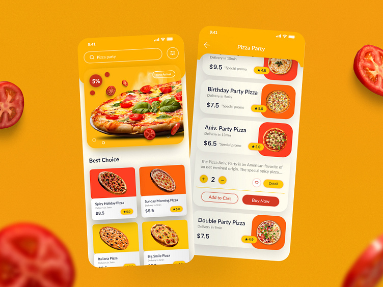 Hot Pizzas, Fast Delivery Mobile App by Ilyas Ferry on Dribbble