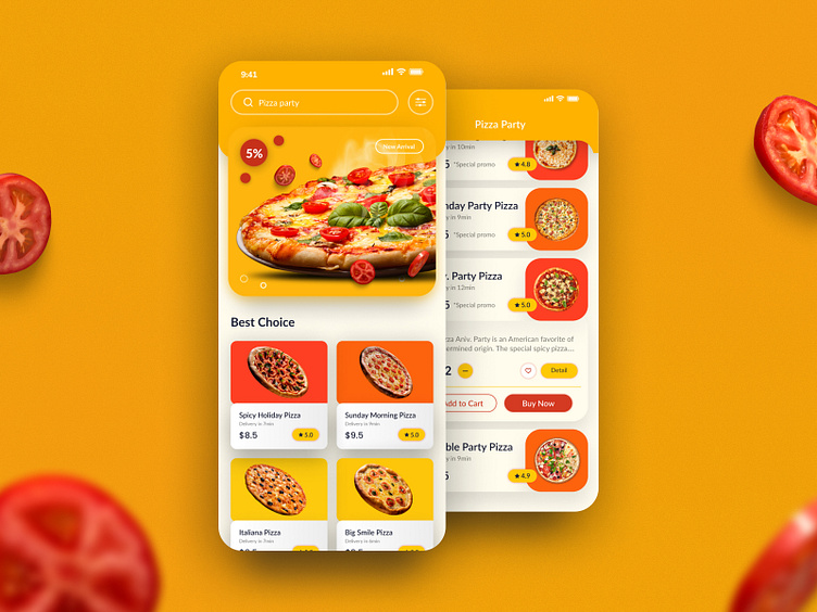 Hot Pizzas, Fast Delivery Mobile App by Ilyas Ferry on Dribbble