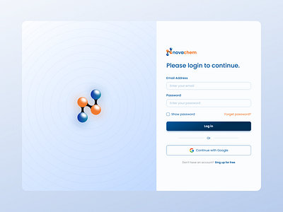 Sign In Page - Novachem Project figma login page ui uiux user experience user interface ux web design