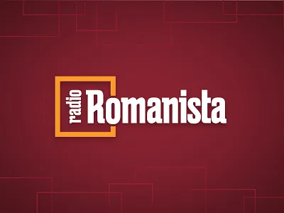 Radio Romanista branding fan football graphic design logo logo design minimal red roma yellow