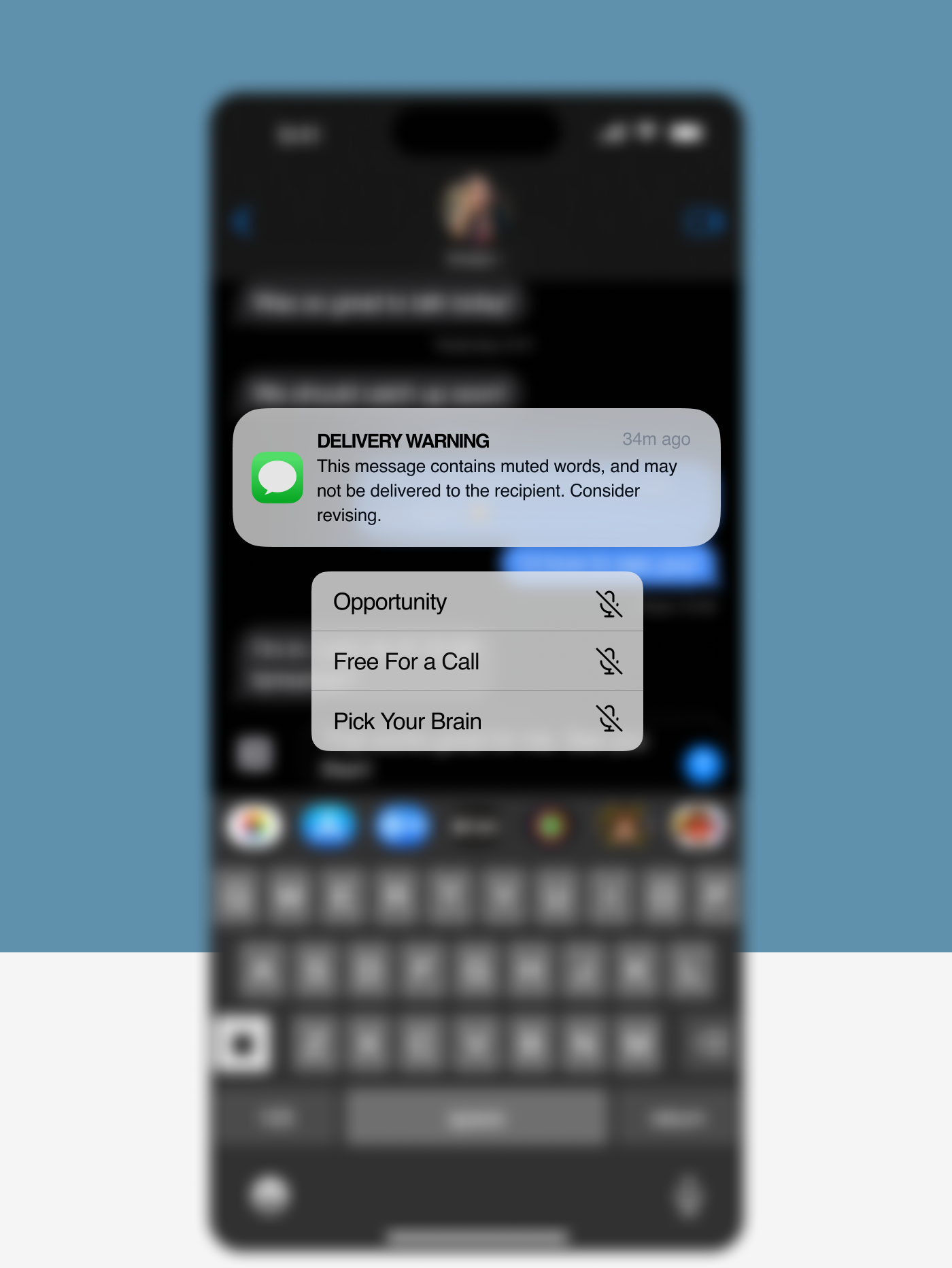 Muted Words for iMessage by Shelton Harris on Dribbble
