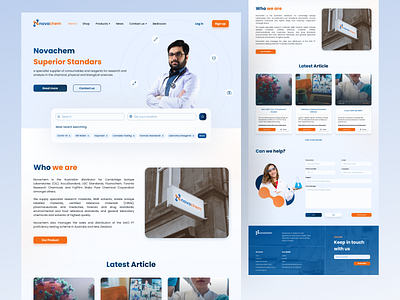 Landing Page - Novachem Project figma landing page project ui uiux user experience user interface ux web design