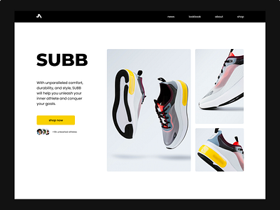 Sports shoe company business business web design grid hero landing landing page retail shoe sports ui web webdesign website