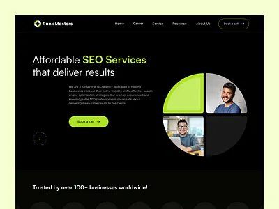 SEO Service Website - Rank Masters process ui
