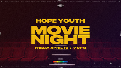 Movie Night | Youth Event Graphic Design graphic design