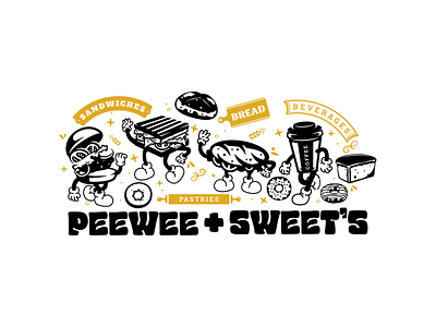 Peewee & Sweet's branding design graphic design graphics illustration logo vector