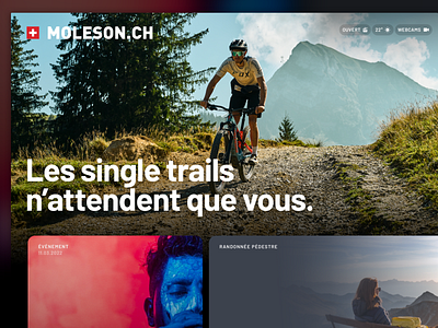 Home page Moléson home layout page responsive ui ux web website