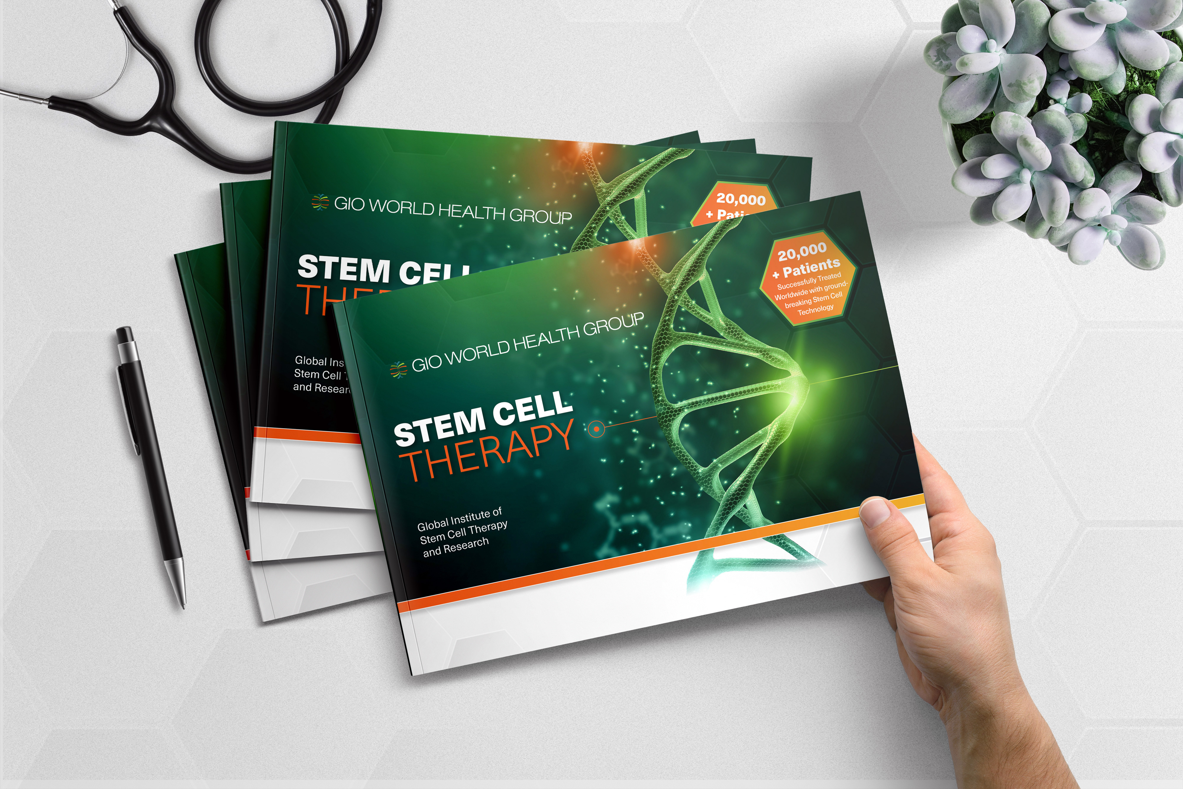 Gio World Health Group branding brochure design graphic design health illustrator logo magazine photoshop vector