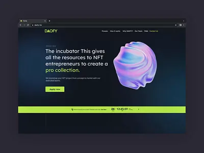 Daofy branding development nft ui ux