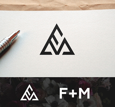 FM Letter Logo branding design graphic design illustration initials logo logo design typography vector