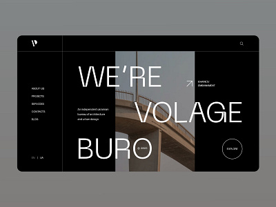 Hero Layout #3 architecture interface layout typography uiux web design website