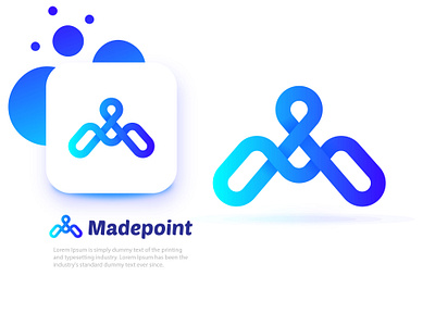 Madepoint app branding creative logo design gradient logo icon identity location logo logo design logo designer m letter logo m logo modern logo modern tech logo point tech logo ui web website