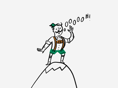 Yodel-ay-hee-OoOoOoOo 🐐🏔️ character design doodle funny german illo illustration lol sketch swiss yodel
