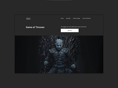 Game of Thrones. Landing page landing webdesign website