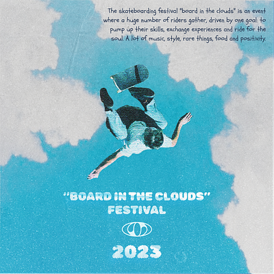 Постер "BOARD IN THE CLOUDS FESTIVAL" design graphic design постер