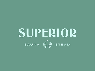 Superior Saunas Logo branding custom elegant finland finnish hands house lettering logo logomark midwest minnesota nordic sauna saunas steam superior type typography