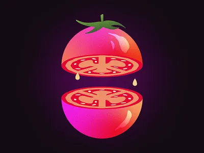 Tomato adobe illustrator art cartoon colorful design digital digital art digital illustration fruit fruits gradient graphic design illustration illustrator noise pop art tomato tomatoes vector vector art