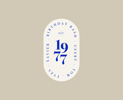 Label Birthday Bash design graphic design identity illustration label typography vector