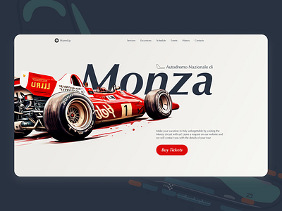 Monza auto design figma italy minimalism monza sport ui ux web web design website