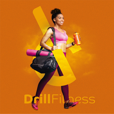 Drill Fitness branding design graphic design gym illustration illustrator logo photoshop presentation vector women