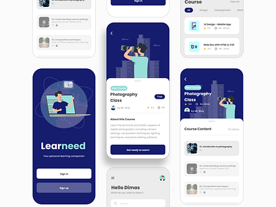 Course App design graphic design ui ux