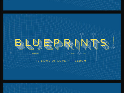 Blueprints branding church graphics design graphic design illustration message series typography