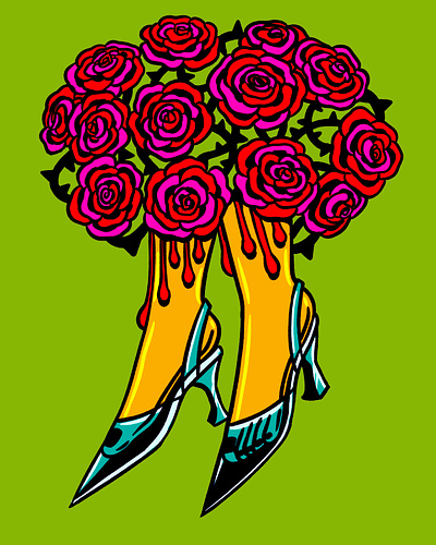 Death by Roses fashion illustration illustration rose roses
