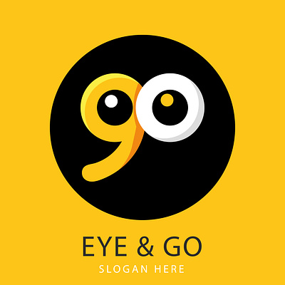 Eye Number LOGO branding design illustration logo typography