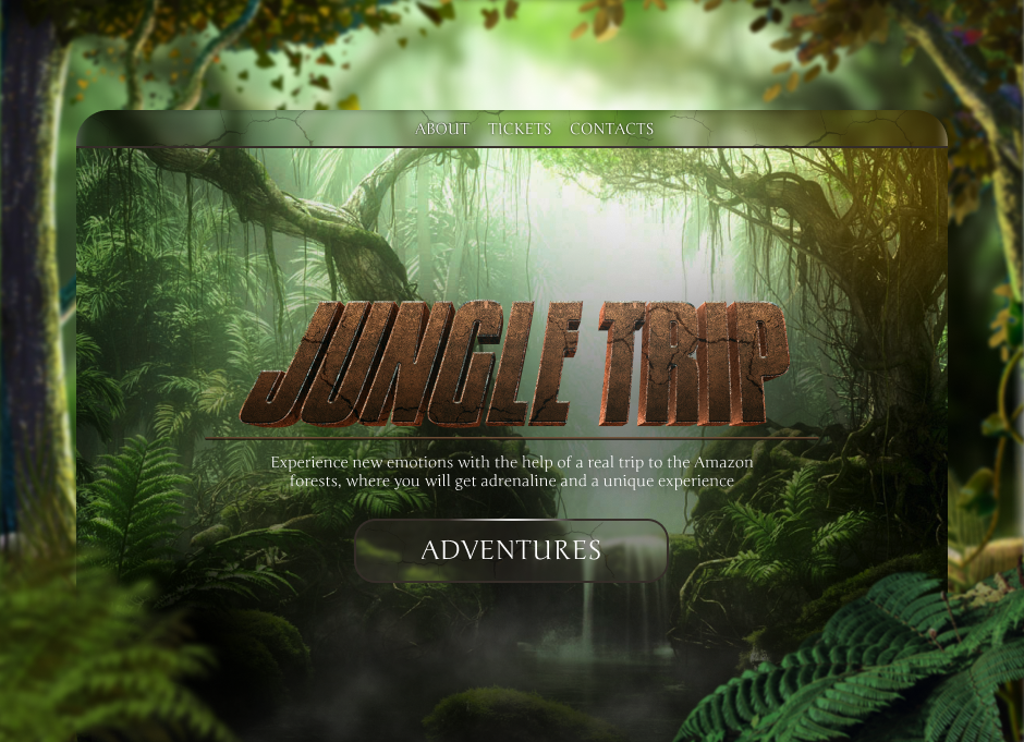 Concept Travel page Jungle by Ruslan on Dribbble