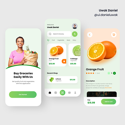 Fruit Grocery - App Interface app cabbage fruit vegetab web