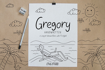 Gregory Handwritten Font doodle