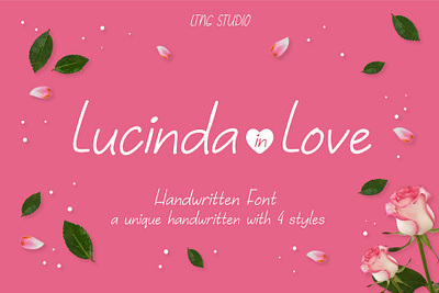 Lucinda in Love Handwritten Font couplecalligraphy