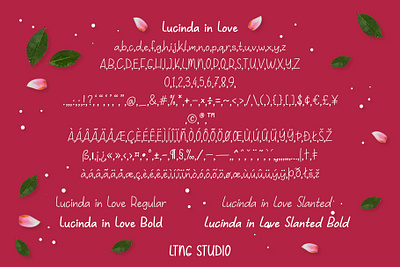 Lucinda in Love Handwritten Font couplecalligraphy