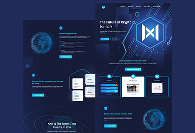 Crypto IPO Landing Page design ui