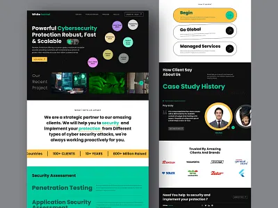 Cyber security services agency landing page agency agencywebsite clean company creative creativeagency creativedirection cyber security cyber security agenc digitalagency figma homepage landingpage personalbranding portfoliowebsite studio ui ux websitedesign