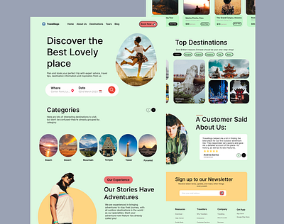 #DailyUi 003 - Landing Page of a Travel site. branding graphic design ui