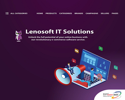 Lenosoft Banner 4x4 branding design graphic design illustration web