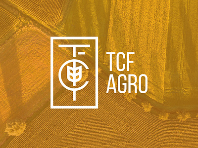TCF AGRO visual identity agriculture logo initials line logo logo simple logo typography typography logo