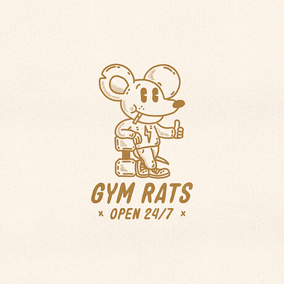 Gym Rats branding california design graphic design illustration logo west coast