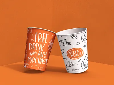 Pizza Place brand identity branding design food graphic design illustration logo packaging pizza restaurant typography vector