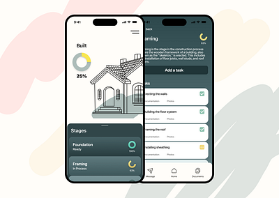 Mobile app for Home building app design figma graphic design ui ux