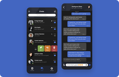 Messager App app challenge dailyui dailyui013 design messager mobile mockup ui uiux