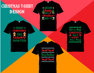 Christmas T-Shirt Design christmas decoration christmas gift christmaslights christmass tree custom design family graphics holiday merry christmas santa santaclaus snow t shirt typography vector vintage winter