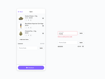 Cannabis ecommerce promo codes cannabis promo codes cart cart promo codes deals discount codes discounts dispense ecommerce promo codes marijuana mobile promo code promo code ui ui