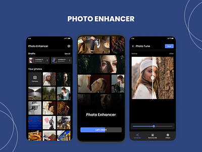 Photo Enhancer adobexd branding design figma graphic design illustration illustrator logo photoshop ui uiux ux uxdesign vector