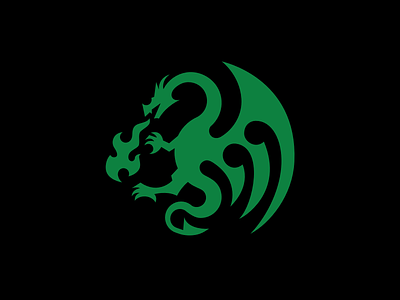 EmbyrDragon Logo branding design dragon ember graphic design green logo tribal